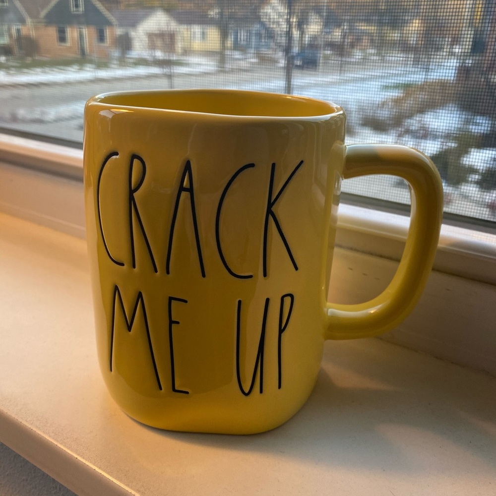 Rae Dunn CRACK ME UP mug